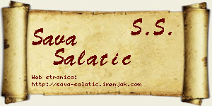 Sava Salatić vizit kartica